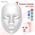 Masque LED Halo porté sur le visage - luminothérapie 7 couleurs pour peau éclatante avant les fêtes